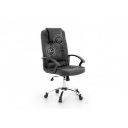 Massage Chair RELAX - Massage Function, leather - black