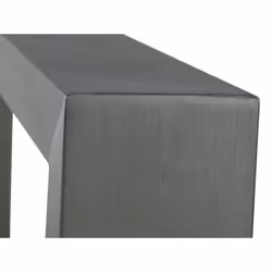 Luxury Stainless Steel White High Gloss Banded Dining Table - ARCTIC I