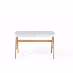 Desk - Computer Desk - Computer Table - 2 Drawers - 120x70 cm - White - SHESLAY