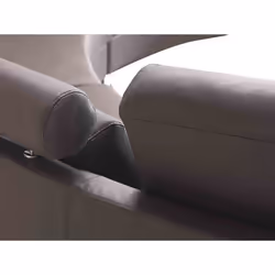 Modern Round Sectional Sofa in Leather - ROTUNDE Brown