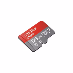 SanDisk Ultra 128 GB microSDXC Memory Card + SD Adapter with A1 App Performance Up to 100 MB/s, Class 10, U1