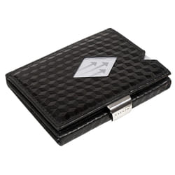 EXENTRI EX D 341 wallet/card case/travel document holder Black Genuine leather