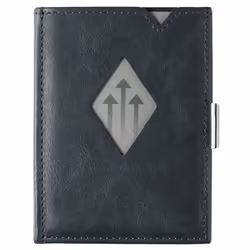 EXENTRI Multiwallet Blue, Wallet, Blue, Genuine leather, Nylon, Stainless steel, Monochromatic, 10 pc(s), 70 g