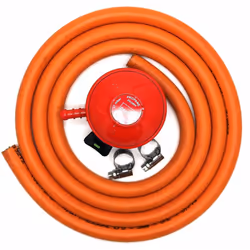 CALOR GAS Brand 27mm Clip on Pato Gas Regulator 1Mt Hose/Pipe & 2 Clips 5 Year Warranty