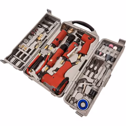Amtech 77 Piece Air Tool Kit Y2430 Includes Impact Wrench Grinder Air Hammer Etc