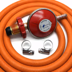 Hand-Tight Propane Gas Regulator With 2M Hose + 2 Clips Fits Calor Gas/Flogas