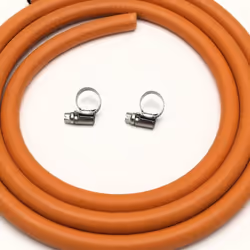 Calor Gas Brand 2Mt 8Mm Orange Lpg Gas Hose For Propane/Butane With Clips