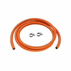 Calor Gas Brand 2Mt 8Mm Orange Lpg Gas Hose For Propane/Butane With Clips
