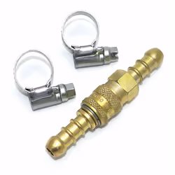 Inline Quick Release Coupling for 8mm LPG gas Hose + 2 Clips
