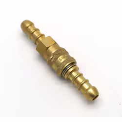 Inline Quick Release Coupling for 8mm LPG gas Hose + 2  Clips