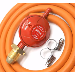 Calor Gas Brand 37Mbar Screw on Propane Gas Regulator 1mt Hose & 2 Clips