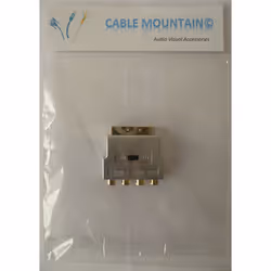 Gold Switchable Scart to 3 Phono & S-Video Adaptor