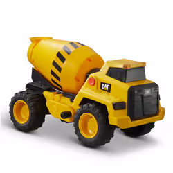 CatToysOfficial Construction Power Hauller CEMENT MIXER, Includes flashing lights, hydraulic sounds, movable scoop and tracks ...