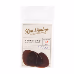 Jim Dunlop Primetone Semi-Round 1.3mm Sculpted Plectra (Grip) - 3 Pack Acoustic Guitar Pickup (514P1.30)