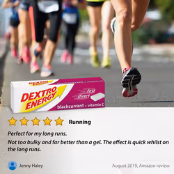 Dextro Energy Blackcurrant Glucose Tablets with Vitamin C, 47 g, 24 Packs, Energy Tablets, for a Quick Burst of Glucose