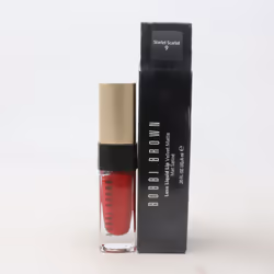 ) Bobbi Brown Luxe Liquid Lip Gloss 0.20oz/6ml New With Box - 9 Starlet Scarlet (Velvet Matte