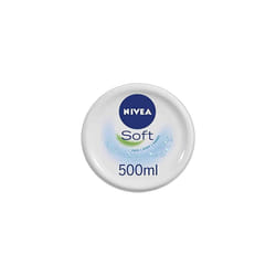 NIVEA Soft (500ml), A Moisturising Cream for Face, Body and Hands with Vitamin E and Jojoba Oil, Hand Cream Moisturises after Using Hand San