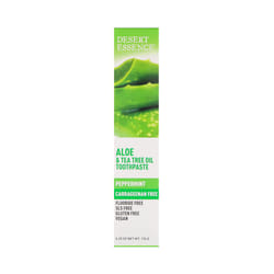 Desert Essence, Aloe & Tea Tree Oil Toothpaste, Peppermint, 176g