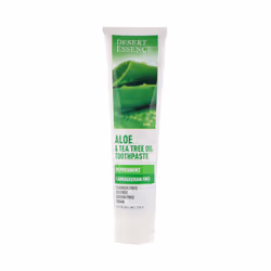 Desert Essence, Aloe & Tea Tree Oil Toothpaste, Peppermint, 176g