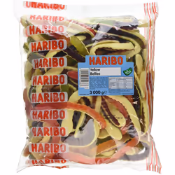 HARIBO Yellow Belly Giant Snakes, Yellow Bellies Bulk Sweets, 3kg