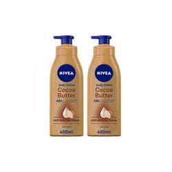 NIVEA Hydrating  Body Lotion Moisturizer Cocoa Butter Vitamin E  400ml Pack of 2