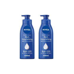 NIVEA Hyrating And Effective  Body Lotion Moisturizer Nourishing 400ml Pack of 2
