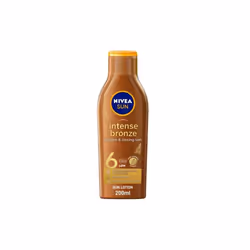 NIVEA SUN Tanning Lotion Moisturiser Intense Bronze with Vitamine E SPF 6 For All Skin Types 200ml