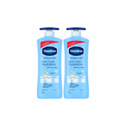 Vaseline Intensive Care  Moisturiser Ice Cool Hydration Body Lotion for all skin types 400ml Pack of 2