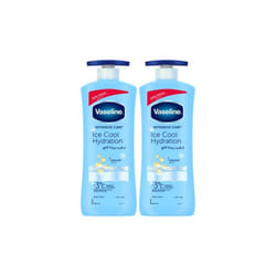 Vaseline Intensive Care  Moisturiser Ice Cool Hydration Body Lotion for all skin types 400ml Pack of 2