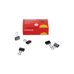 Universal  Binder Mini Clips, Black & Silver - 36 per Pack