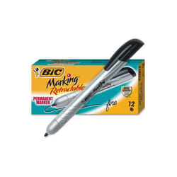 Bic  Retractable Permanent Markers - Black