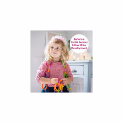 Edushape 926066 Sensory Activity Toy, Jar of 66 Tactile Linkets in Assorted Colours. Easily snap Together to Form Links. Suitable from 3 Months +