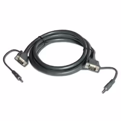 Kramer Electronics 15-pin HD + 3.5mm Audio Cable, 0.9 m, VGA (D-Sub) + 3.5mm, VGA (D-Sub) + 3.5mm, Male, Male, Black