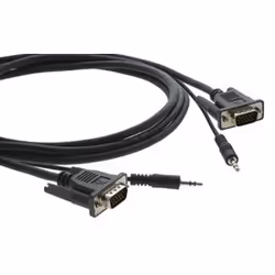 Kramer Electronics 15-pin HD + 3.5mm Audio Micro Cable, 0.9 m, VGA (D-Sub) + 3.5mm, VGA (D-Sub) + 3.5mm, Male, Male, Black