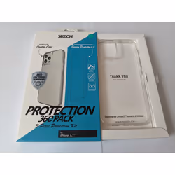 SKECH Crystal Clear Case + 2 x Screen Guard for iPhone 12/12 pro