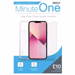 Skech Apple iPhone 13 Clear Case + Glass Screen Protector