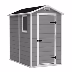 Keter Manor 4x6, Single, Shed roof, Grey, Grey, 1 door(s), Padlock