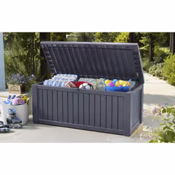 Keter Rockwood Deck Box Storage box Rectangular Brown - Additional view 8