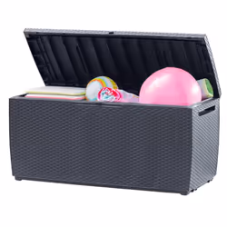 Keter Garden Storage Box Capri 302 L Anthracite Ecom Trunk Chest Bench Box