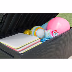 Keter Garden Storage Box Capri 302 L Anthracite Ecom Trunk Chest Bench Box