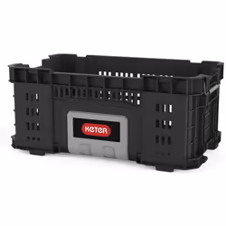 Keter DIY Tool Storage 22 Inch Organizer Durable Crate Black