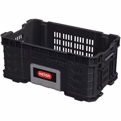 Keter DIY Tool Storage 22 Inch Organizer Durable Crate Black