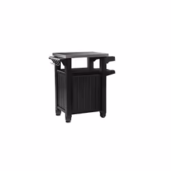 Keter Outdoor Portable Entertainment Kitchen Storage and Food Station, Graphite, 70 x 54 x 90 cm
