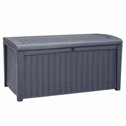 Keter Garden Storage Box Borneo 416L Outdoor Entryway Trunk Chest Bench Box
