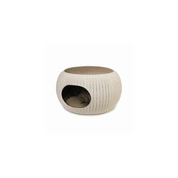 Curver Plastic Bed for Pets, Plastic, light brown, 56.7 x 56.7 cm