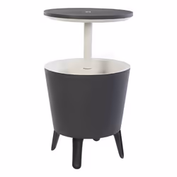 Keter 17186745, Cocktail table, Round shape, 4 leg(s), Extendable, Grey