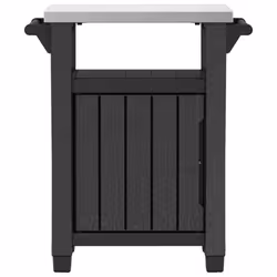 Keter Multifunctional Outdoor Table for BBQ Unity Classic Woodlook Garden Desk