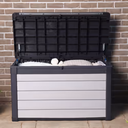 Keter Garden Storage Box 380L Anthracite Outdoor Storage Chest Trunk Organiser