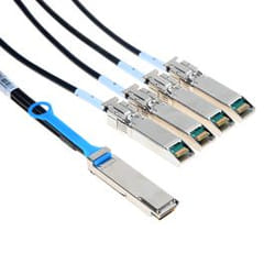 Mellanox Technologies QSFP / 4 SFP+, 3m InfiniBand/fibre optic cable 4 x SFP+ Black