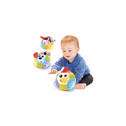 Baby Lights N' Music Friends Ball By Yookidoo. A Soft Newborn Musical Ball Toy with Flashing Stars and Three Friendly Farm Animals. Ideal For Flo
